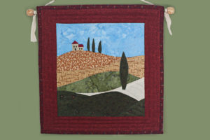 hand made tuscany quilted wall hanging